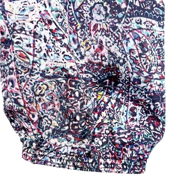 L’agence Sleeveless Silk Tie Front Jumpsuit Size Small in Multi Mosaic Print - Picture 11 of 14